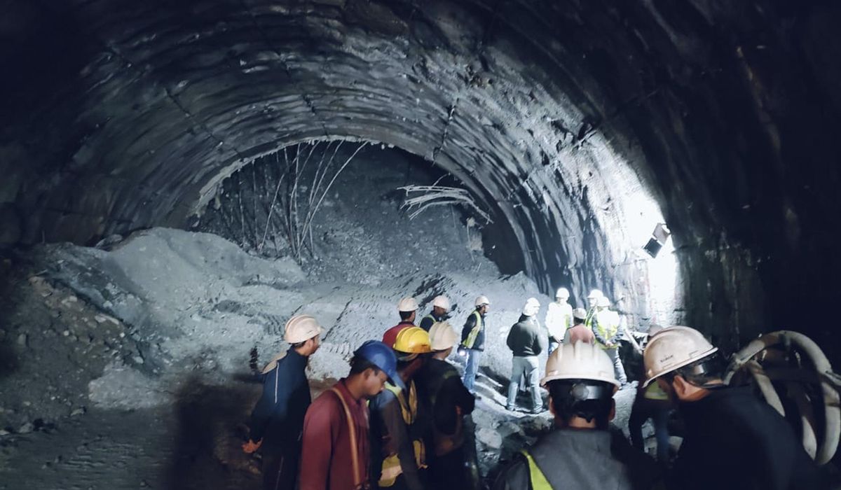 NextImg:Rescuers dig to reach 40 workers trapped in collapsed road tunnel in north India