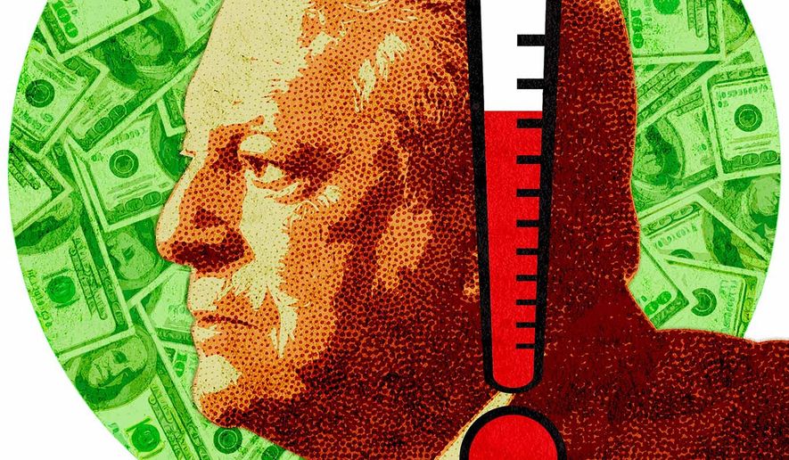 Al Gore:  Hypocritical climate change warrior illustration by Greg Groesch / The Washington Times