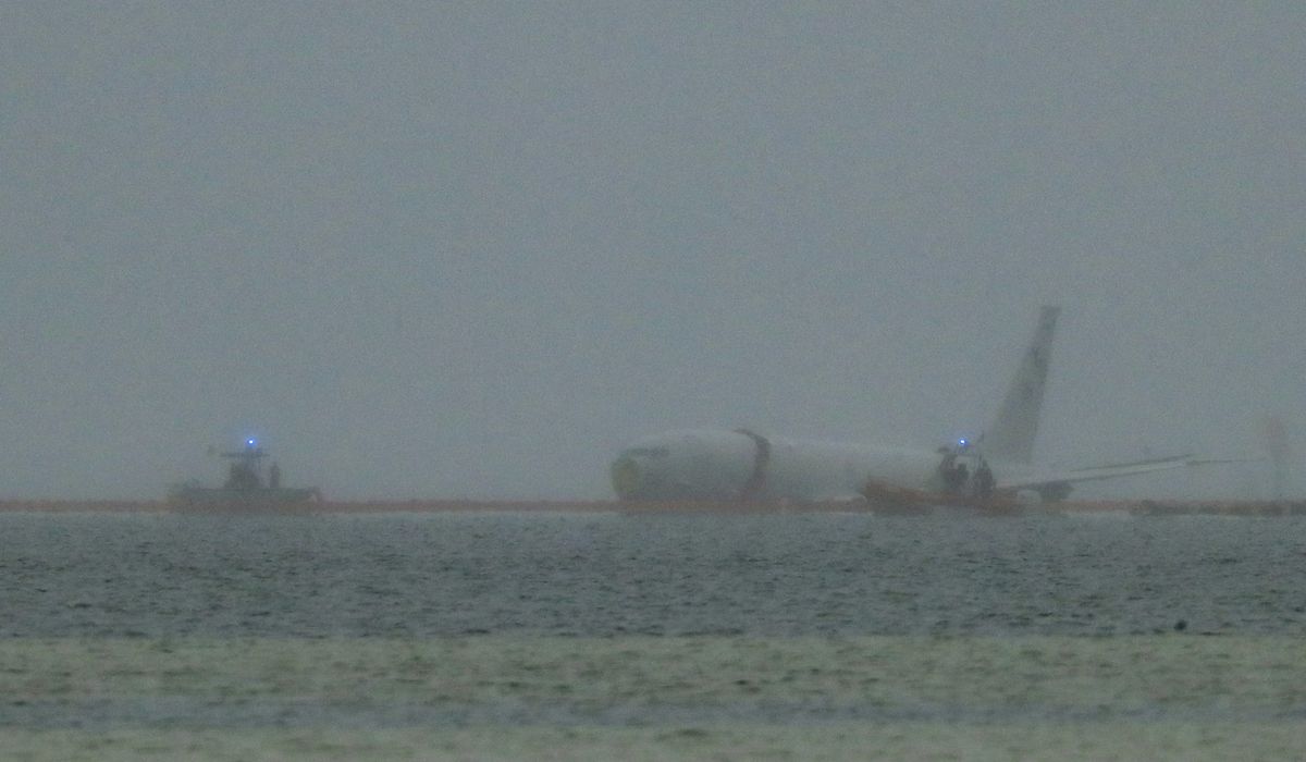 NextImg:Navy to investigate how patrol aircraft overshot runway, ended up in the water in Hawaii