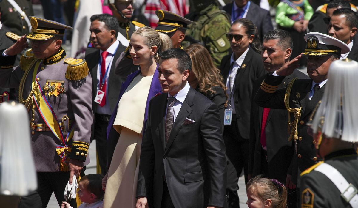 NextImg:Daniel Noboa is sworn in as Ecuador’s president, inheriting the leadership of a country on edge