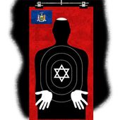 Illustration about gun-control laws in New York and peril to Jews and self-defense by Alexander Hunter/The Washington Times