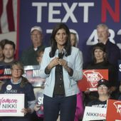 GOP presidential hopeful Nikki Haley speaks during a campaign event on Monday, Nov. 27, 2023, in Bluffton, S.C. Haley is among a cluster of Republican candidates competing for second place in a GOP Republican primary thus far largely dominated by former President Donald Trump. (AP Photo/Meg Kinnard)