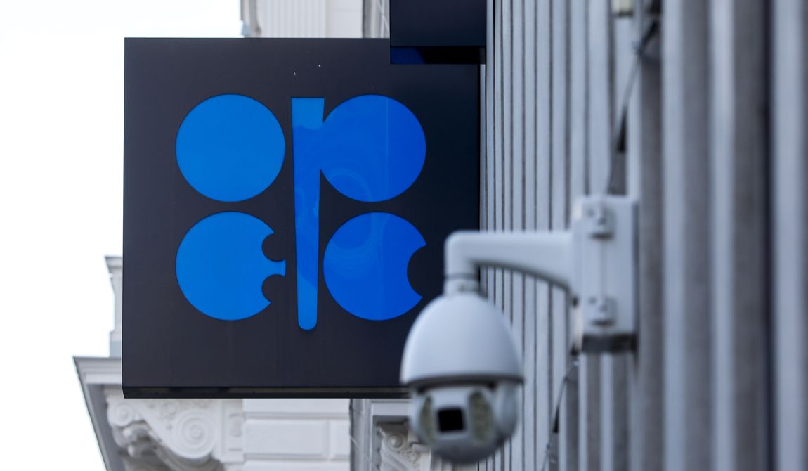 The logo of the Organization of the Petroleum Exporting Countries (OPEC) is seen outside of OPEC&#x27;s headquarters in Vienna, Austria, Thursday, March 3, 2022. The OPEC oil cartel led by Saudi Arabia and allied producers including Russia will try to agree Thursday, Nov. 30, 2023, on cuts to the amount of crude they send to the world, with prices having tumbled lately despite their efforts to prop them up. (AP Photo/Lisa Leutner, file)