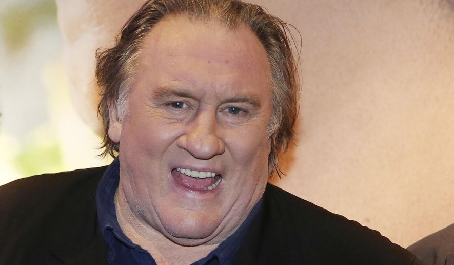 FILE - Actor Gerard Depardieu attends the premiere of the movie &quot;Tour de France&quot; in Paris, France, Monday, Nov. 14, 2016. French actor Gerard Depardieu&#x27;s behavior came under scrutiny in France after a new documentary showed him repeatedly making obscene remarks and gestures towards women, as new sexual misconduct accusations emerged against him. (AP Photo/Thibault Camus, File)