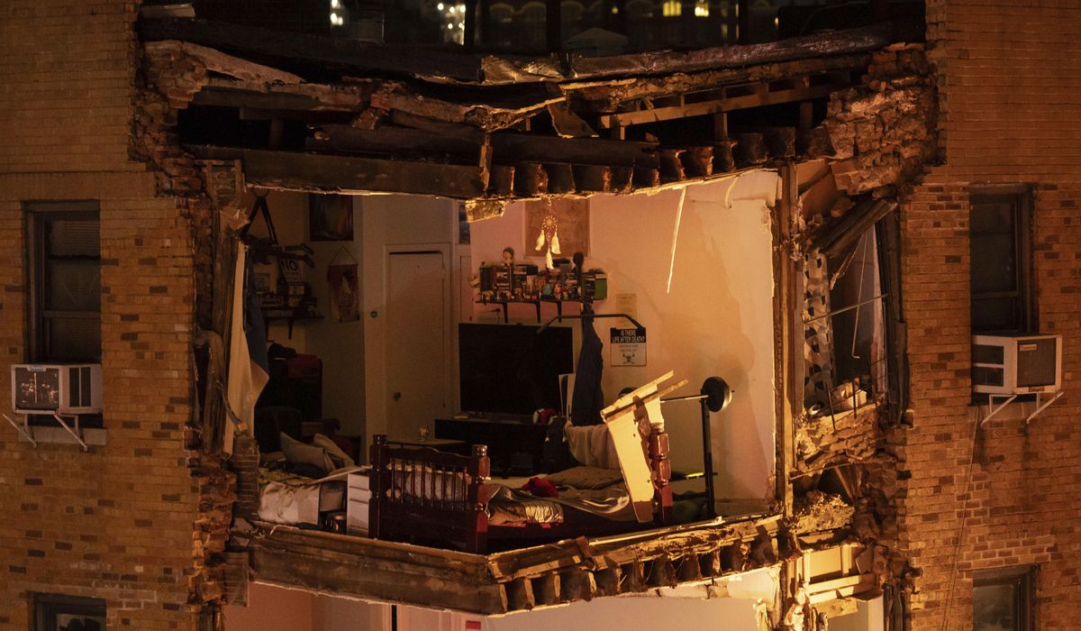 NextImg:No victims found in huge debris pile after corner of Bronx apartment building collapses