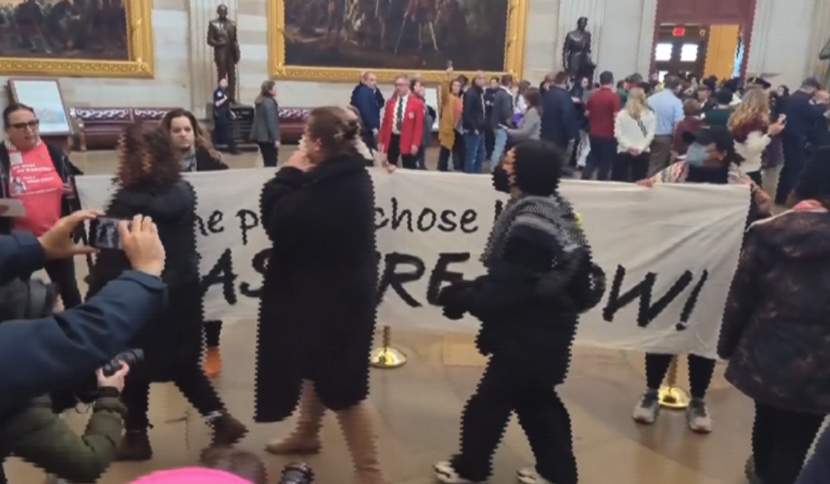 NextImg:Protesters calling for ceasefire in Gaza arrested inside U.S. Capitol