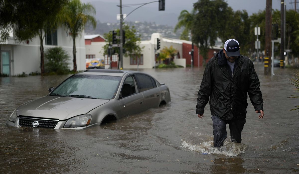 NextImg:Pacific storm that unleashed coastal flooding pushes across Southern California into Arizona