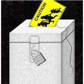 Illegal immigrants voting in the United States illustration by Alexander Hunter/The Washington Times