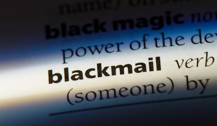 Blackmail word in a dictionary. File photo credit: Casimiro PT.