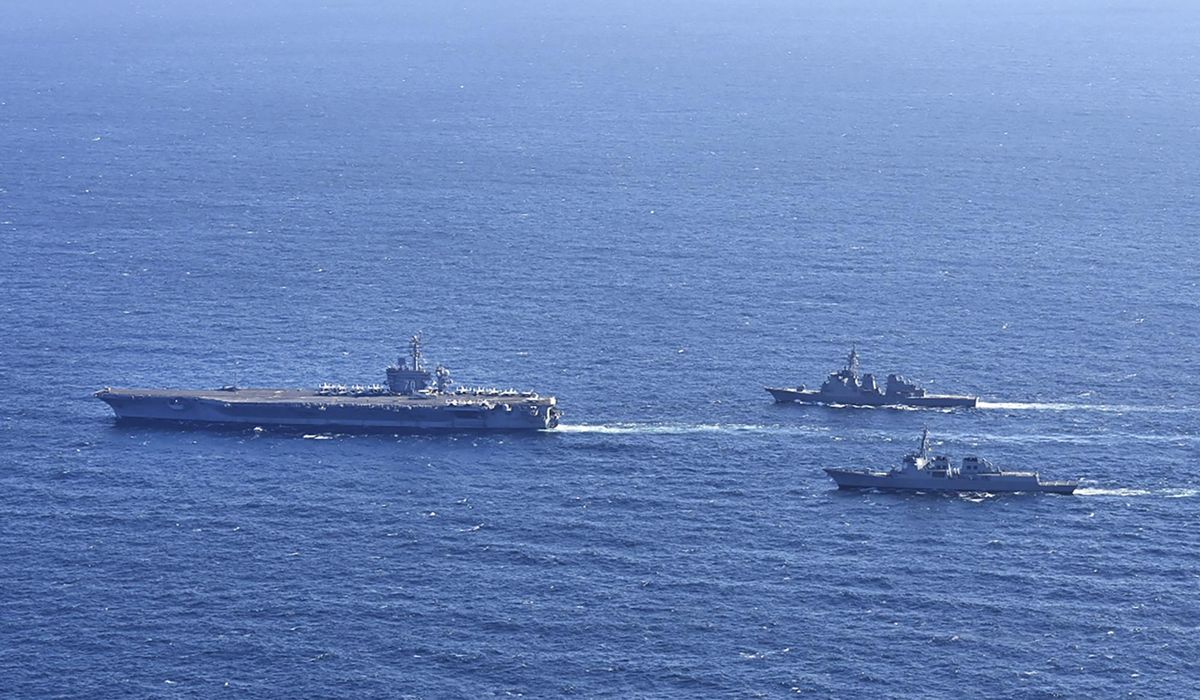 NextImg:U.S., South Korea and Japan conduct naval drills in a show of strength against North Korea