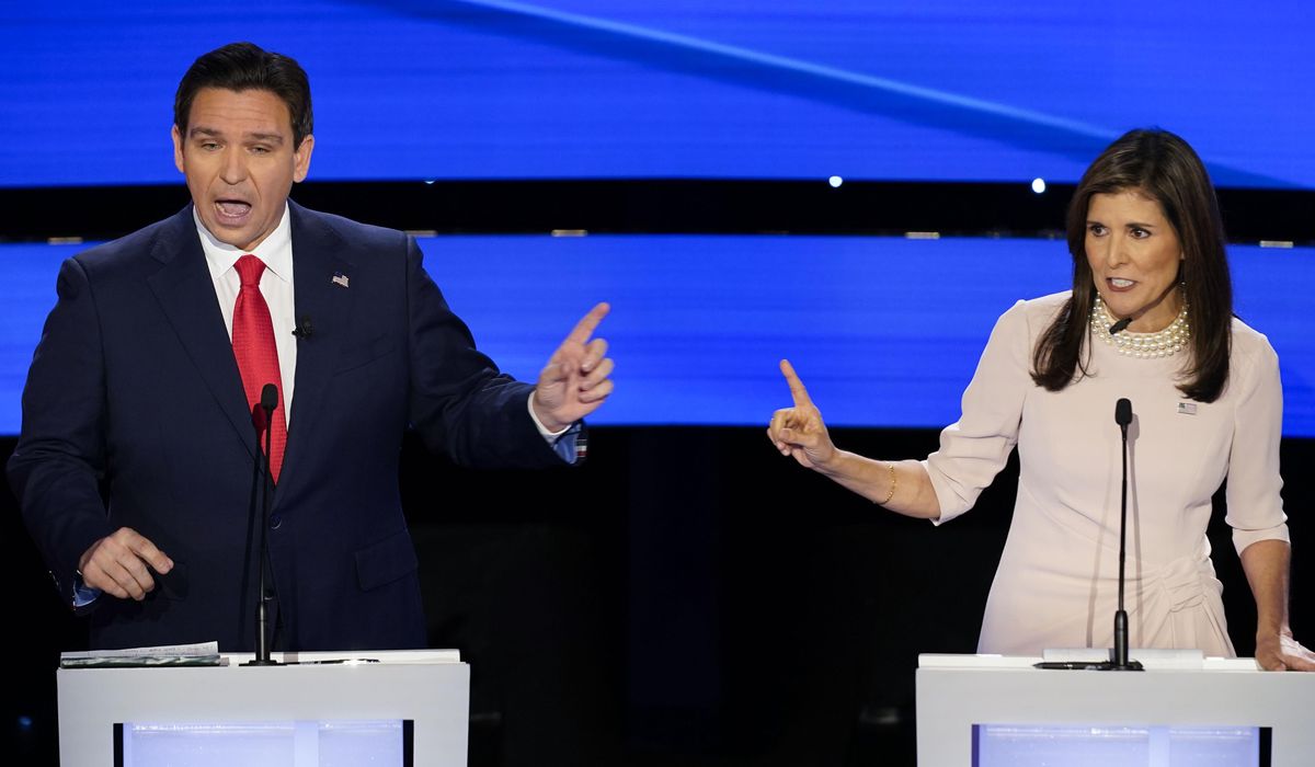 NextImg:DeSantis hits Haley for failing to honor pledge to back Trump