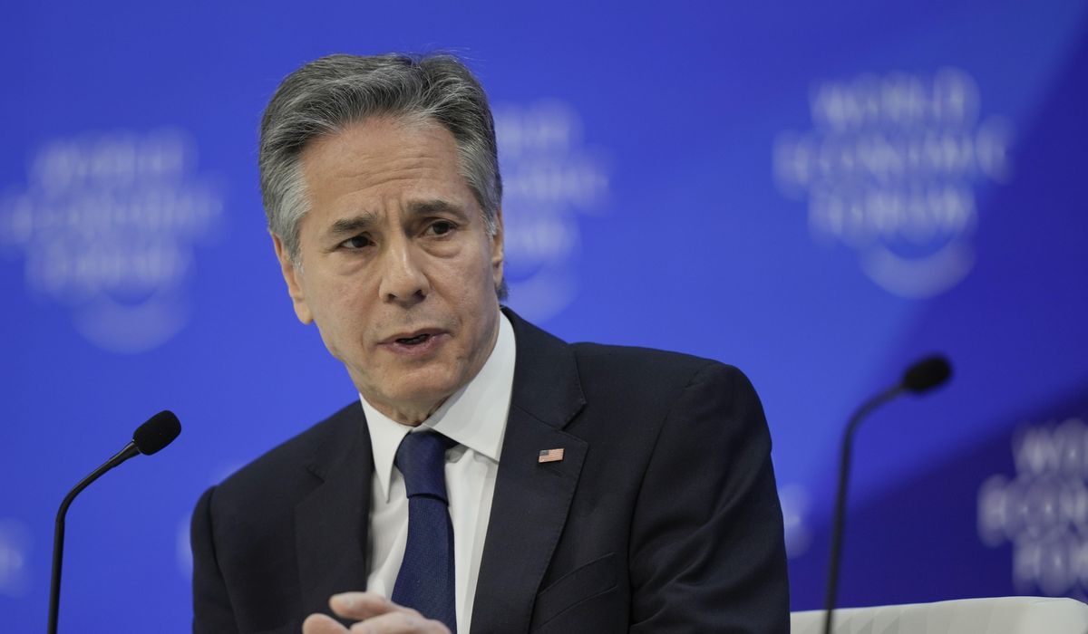 NextImg:At Davos, Blinken calls pathway to Palestinian state a necessity for Israeli security