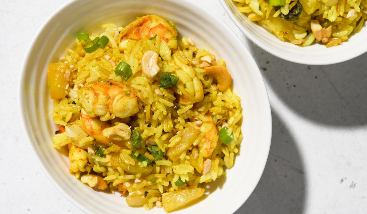 NextImg:Curried fried rice with shrimp and pineapple: Perfect use for leftover rice