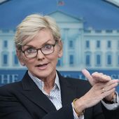 Energy Secretary Jennifer Granholm speaks during the daily briefing at the White House in Washington, Jan. 23, 2023. The Biden administration is delaying consideration of new natural gas export terminals in the United States, even as gas shipments to Europe and Asia have soared since Russia’s invasion of Ukraine. (AP Photo/Susan Walsh, File)