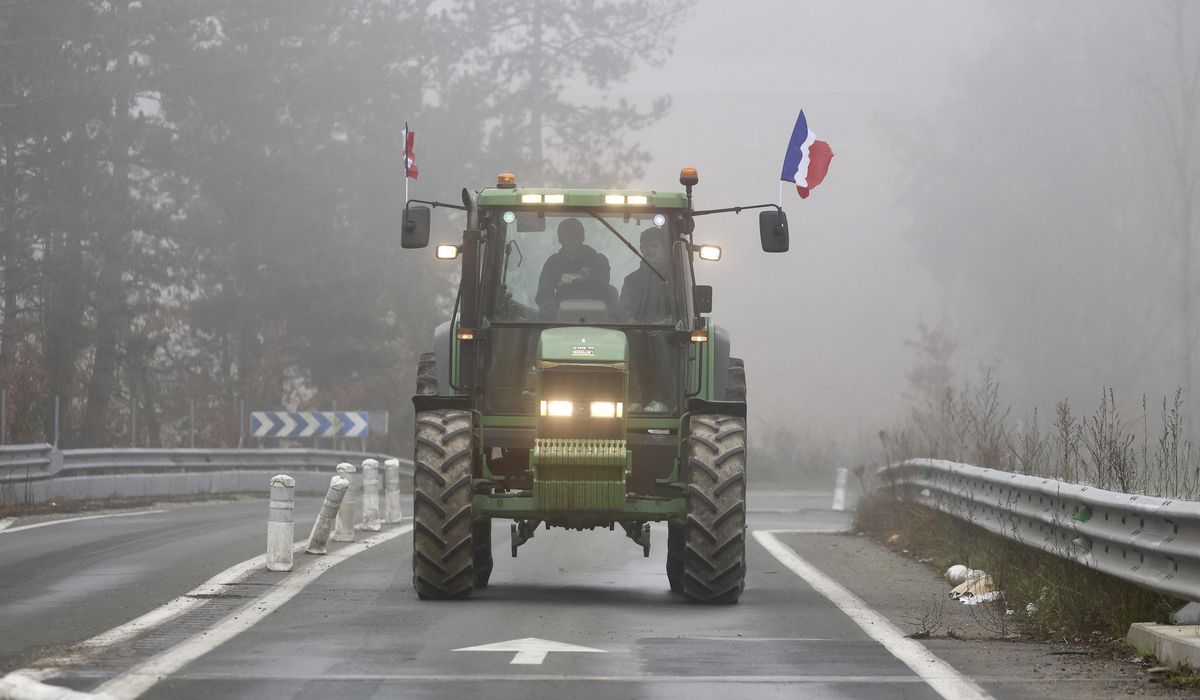 NextImg:French farmers aim to put Paris ‘under siege’ in tractor protest. Activists hurl soup at ‘Mona Lisa’