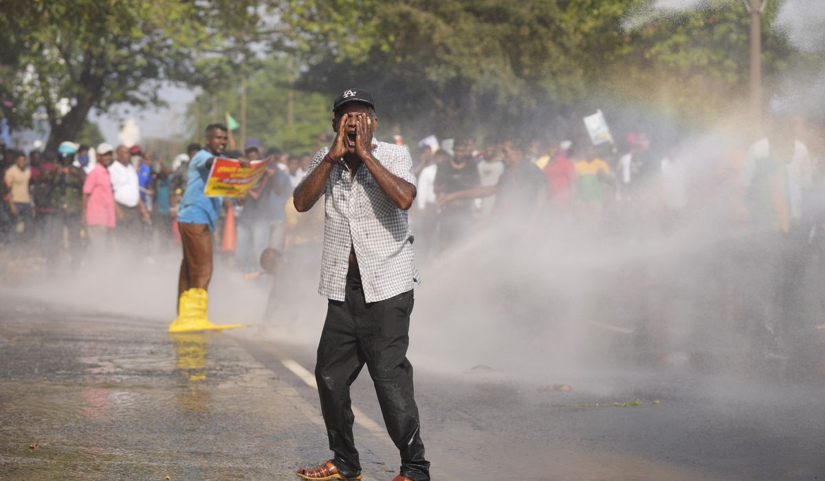 NextImg:Police in Sri Lanka use tear gas to disperse opposition protest against dire economic conditions