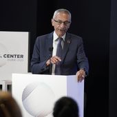 White House senior adviser John Podesta speaks at the U.S. Center at the COP28 U.N. Climate Summit, Dec. 2, 2023, in Dubai, United Arab Emirates. Podesta will replace John Kerry as U.S. special climate change envoy, according to a person familiar with the appointment. (AP Photo/Joshua A. Bickel, File)