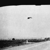 This photo shows an unidentified flying object taken by Rex Heflin, an Orange County highway department investigator, near Santa Ana, Calif., on Aug. 3, 1965. Twenty-first-century conspiracy theories reflect a distrust — and an unease with the rapid pace of economic, technological and environmental change. There are claims that the government covered up evidence of extraterrestrials. (AP Photo/Rex Heflin) **FILE**