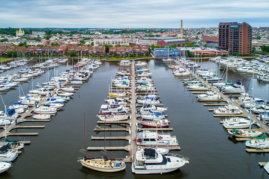 View of Anchorage Marina in Canton, Baltimore, Maryland. File photo credit: Jon Bilous.