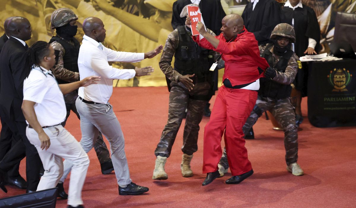 NextImg:South Africa opposition leaders disrupted the president’s speech last year. They’re barred this time