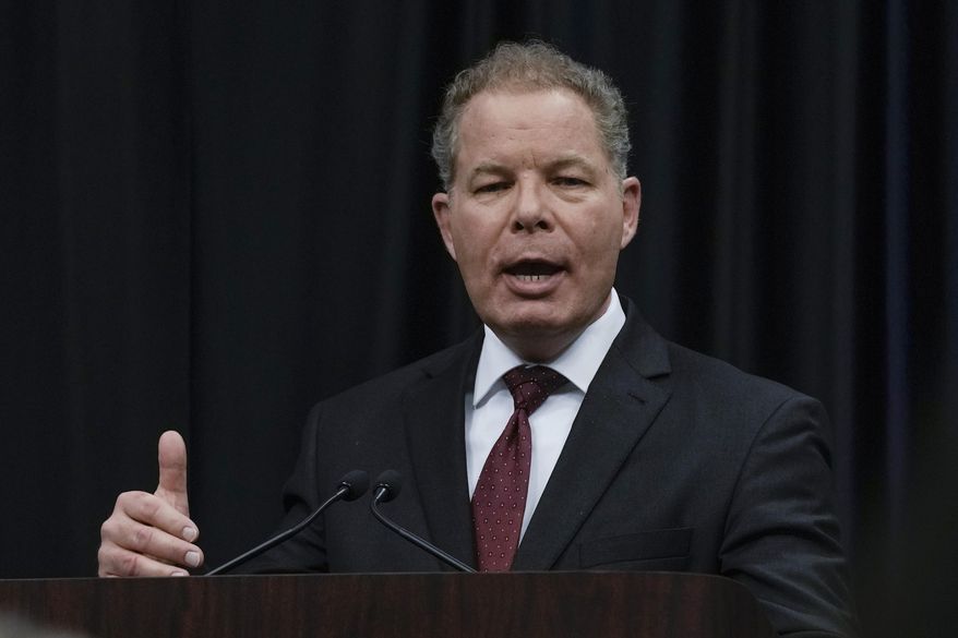 Wisconsin Supreme Court candidate Republican-backed Dan Kelly participates in a debate Tuesday, March 21, 2023, in Madison, Wis. (AP Photo/Morry Gash)