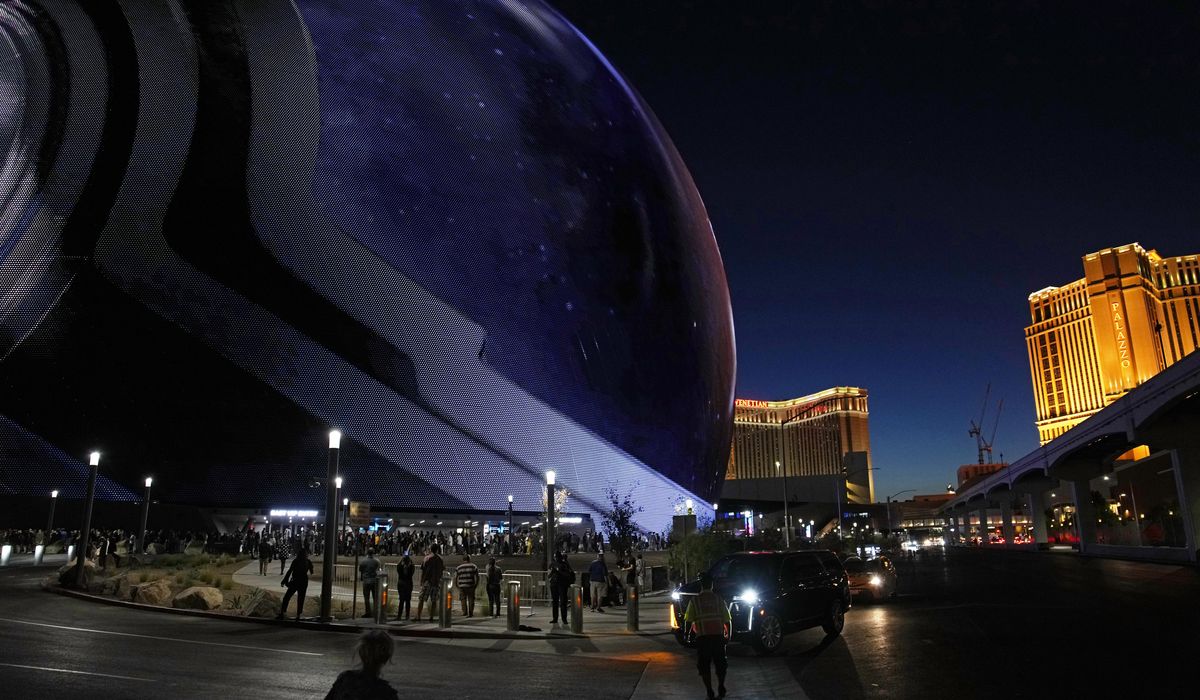 NextImg:Man detained after scaling exterior of massive Sphere venue near the Las Vegas Strip