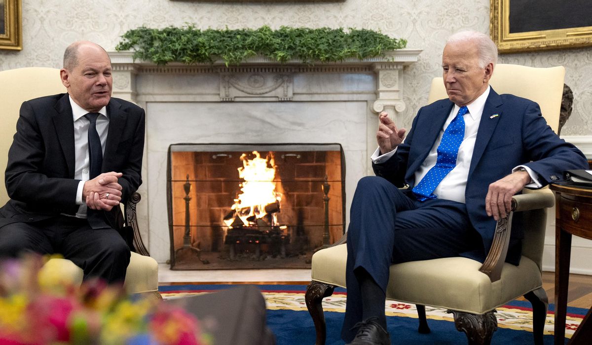 NextImg:Biden calls GOP holdup of Ukraine aid ‘close to criminal neglect’ as he meets with Germany’s Scholz