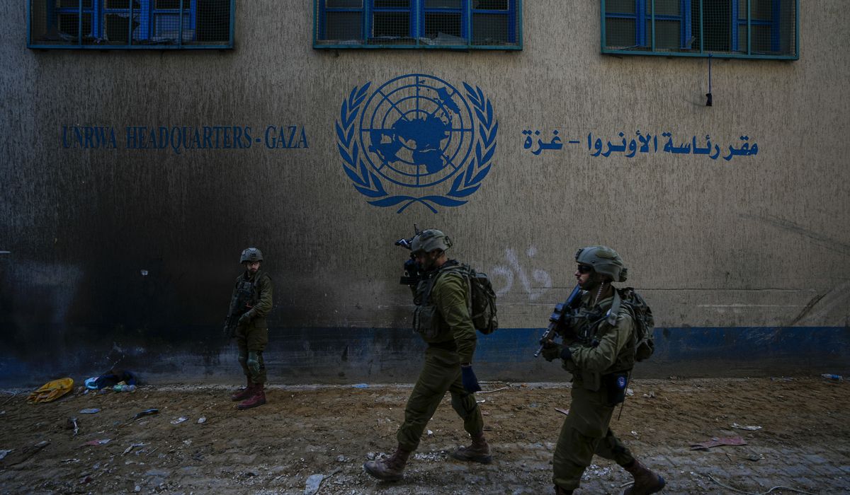 NextImg:Israel unveils tunnels underneath Gaza City headquarters of U.N. agency for Palestinian refugees