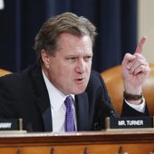 Rep. Mike Turner, R-Ohio, speaks during a House Intelligence Committee hearing on Capitol Hill in Washington, Nov. 20, 2019. Turner says he has information about a serious national security threat and urges the administration to declassify the information so the U.S. and its allies can openly discuss how to respond. Turner, a Republican from Ohio, gave no details about the threat in his statement. (AP Photo/Alex Brandon) **FILE**