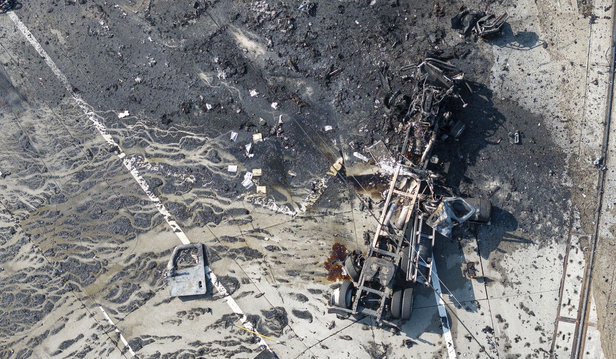 NextImg:9 Los Angeles firefighters injured after burning truck’s fuel tank explodes