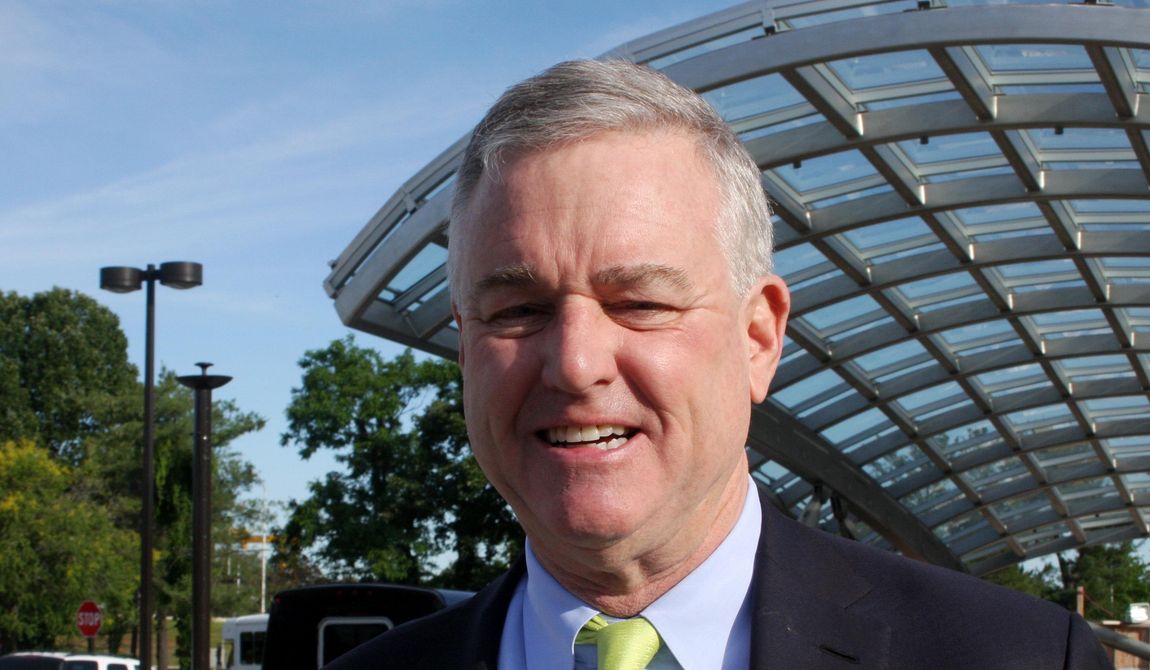 Rep. David Trone stands in front of the Shady Grove Metro stop in Derwood, Md., June 14, 2018. Trone, the wealthy founder of Total Wine and More who has invested more than $23 million in his own campaign, is running in the Democratic primary against Angela Alsobrooks, the chief executive in Prince George&#x27;s County. Republicans hoping to pick up an open U.S. Senate seat in deep-blue Maryland have the most competitive candidate they&#x27;ve had in decades in former Gov. Larry Hogan. (AP Photo/Brian Witte, File)