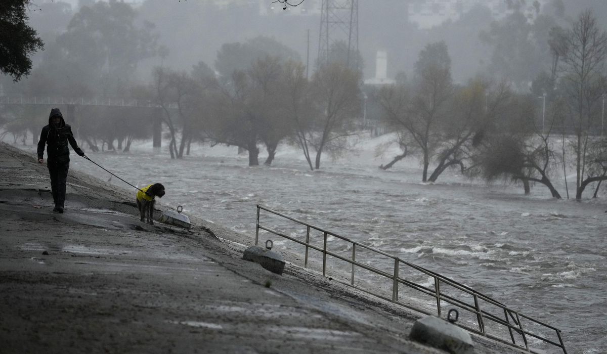 NextImg:L.A. firefighter survives sweep into sea by floodwater, debris