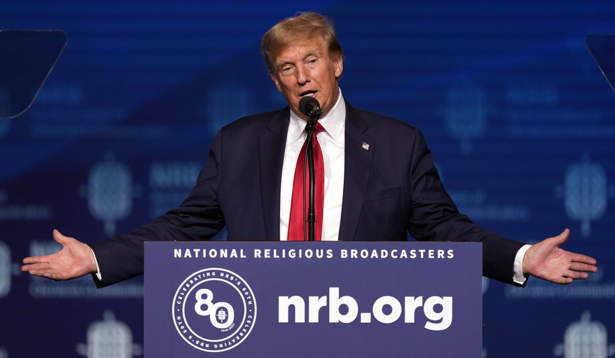 NextImg:Trump tells religious broadcasters he’ll defend Christianity against perceived threats from the left
