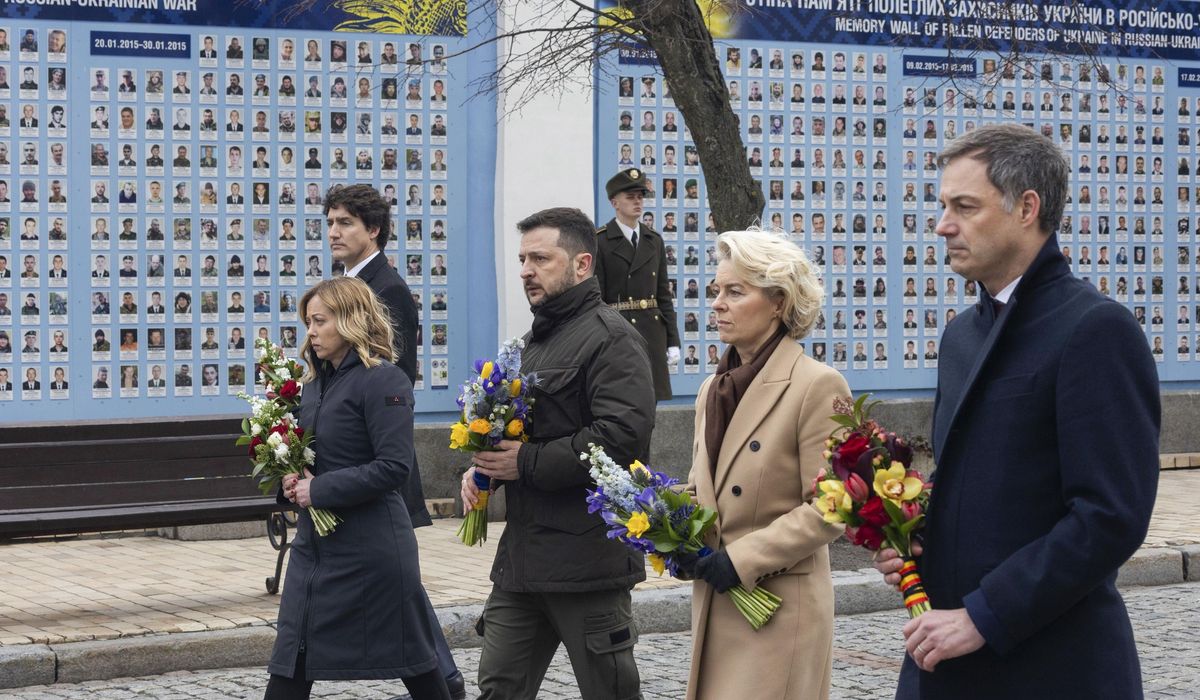 NextImg:Zelenskyy hosts Western leaders in Kyiv as Ukraine marks 2 years since Russia’s full-scale invasion