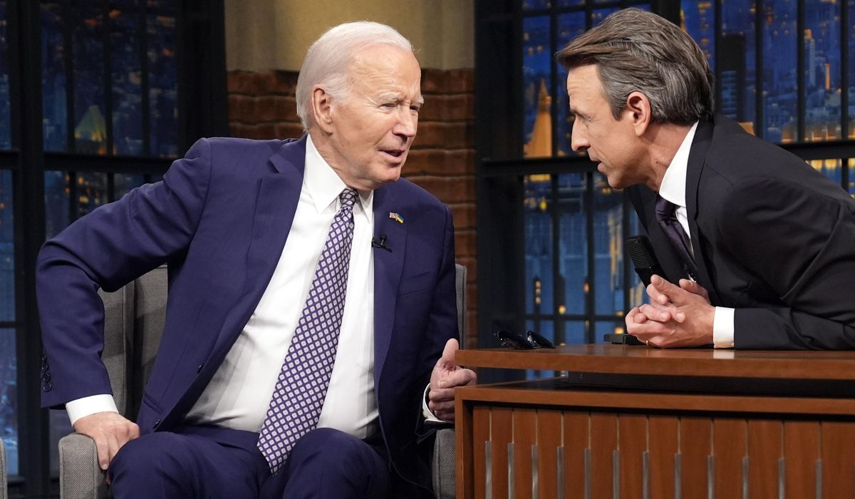 NextImg:Biden basks in the friendly spotlight of late-night TV, jokes about ‘classified’ information