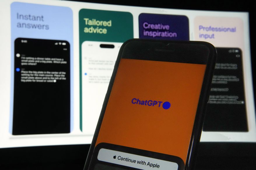 The ChatGPT app is seen on an iPhone in New York, May 18, 2023. Lawmakers in at least seven states are taking big legislative swings to regulate bias in artificial intelligence. As AI has quietly spread through everyday life, filtering job resumes, rental apartment and home loan applications, studies and lawsuits have found that they can discriminate based on race, gender or more. (AP Photo/Richard Drew, file)