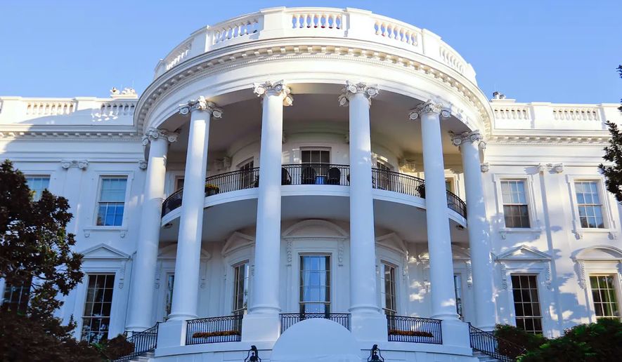 The White House exterior is seen here on a sunny day in the nation&#x27;s capital. (ASSOCIATED PRESS PHOTO)