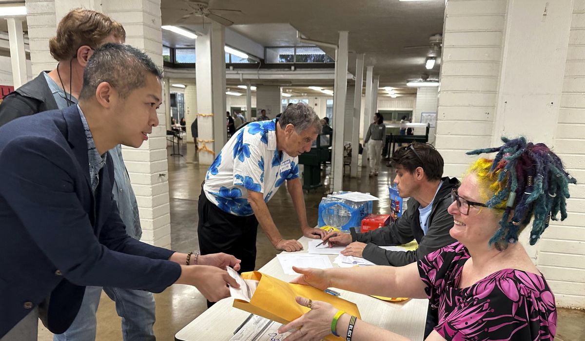 NextImg:Biden wins Democratic caucuses in Hawaii as he moves closer to seizing the nomination again