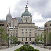 The Indiana Statehouse appears on May 5, 2017, in Indianapolis. (AP Photo/Michael Conroy, File)
