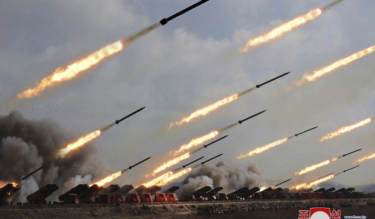 NextImg:North Korea responds to South Korea-U.S. war games with ‘silly’ firepower display