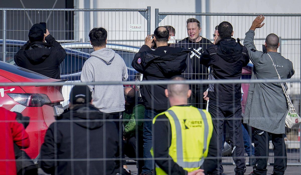 NextImg:Musk visits German Tesla plant as production resumes after eco terror attack