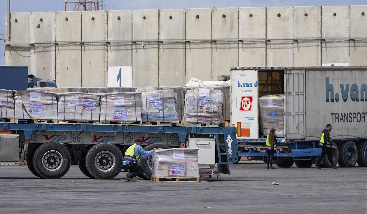NextImg:Israel says largest number of aid trucks into Gaza on Tuesday since start of war with Hamas