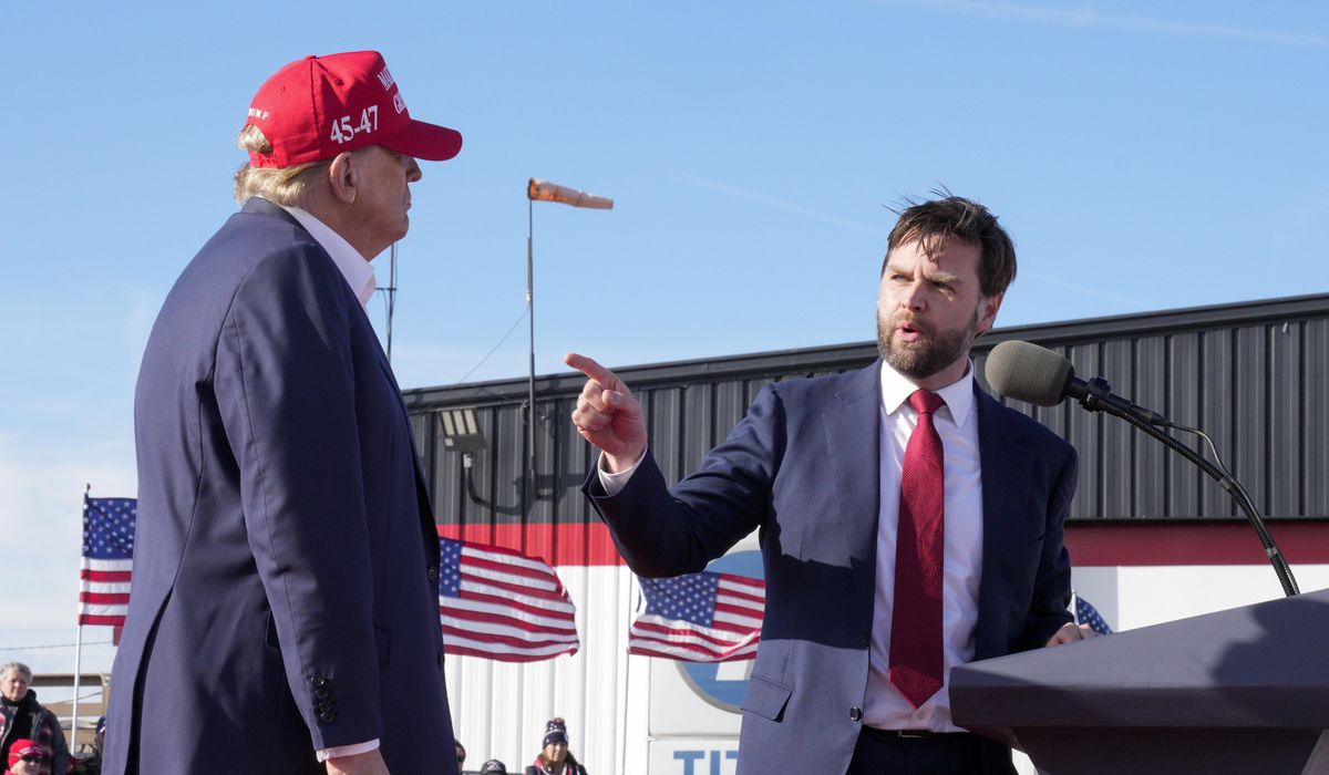NextImg:Sen. J.D. Vance coy about Trump V.P. pick, won’t ‘lobby’ for it