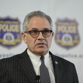 Philadelphia District Attorney Larry Krasner takes part in a news conference in Philadelphia, Monday, March 11, 2024. Krasner announced Monday, March 18, 2024, that a man who spent more than a decade in prison after his arrest as a teen won&#x27;t be retried in a 2011 quadruple shooting. C.J. Rice, now 30, has been free since a federal judge late last year found his trial lawyer deficient and the state&#x27;s case weak. (AP Photo/Matt Rourke, File)