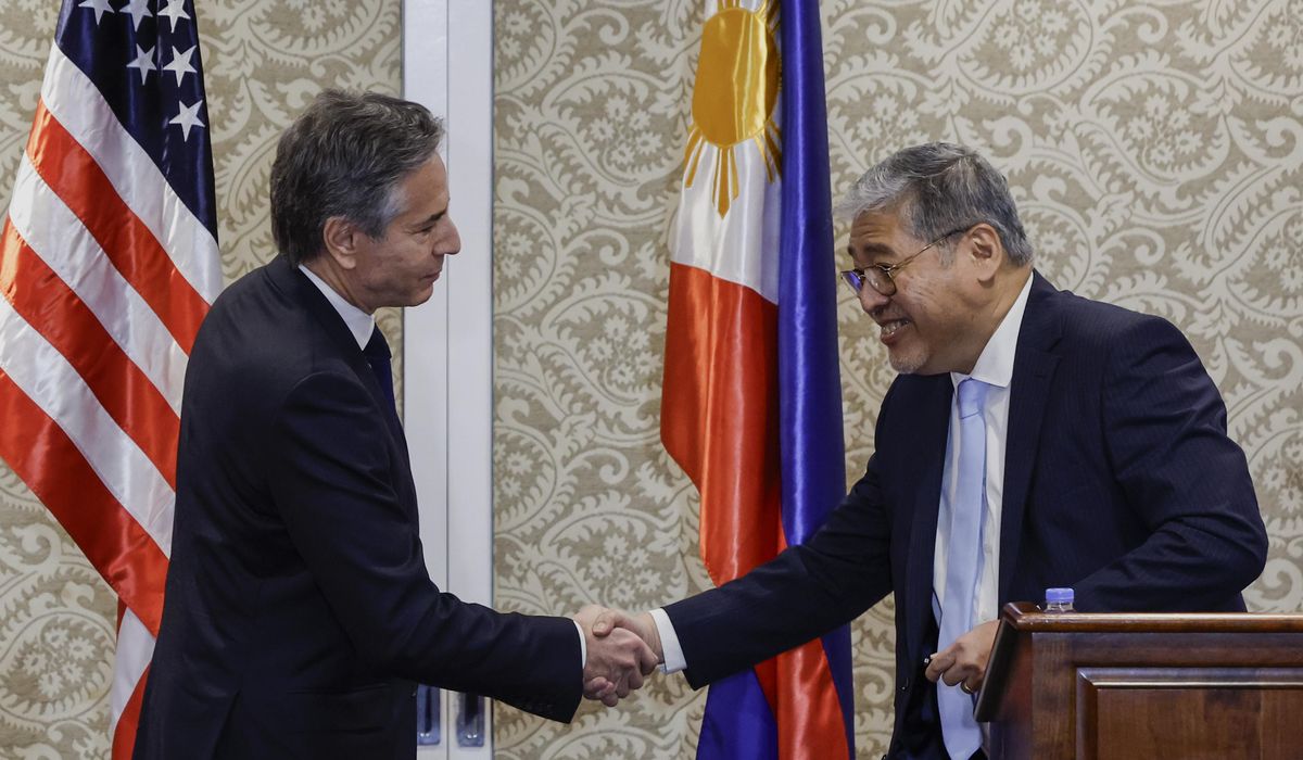 NextImg:Blinken on Manila visit confirms U.S. will defend the Philippines against armed Chinese attack
