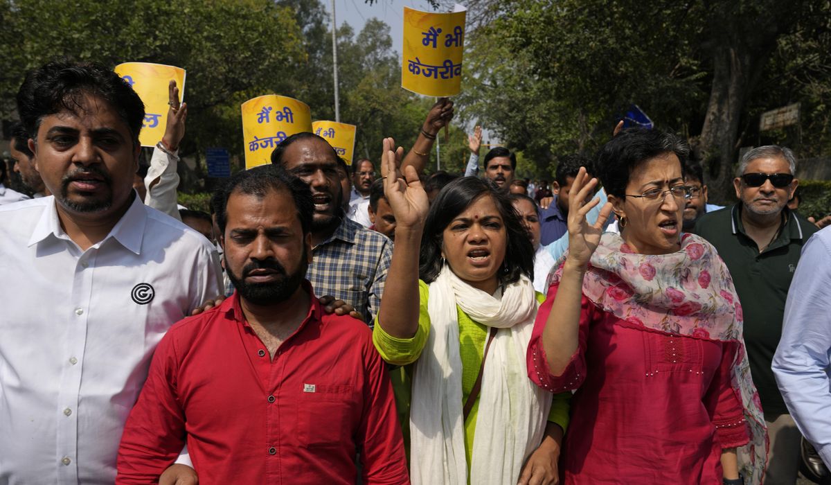 NextImg:A rival of India’s P.M. Modi is arrested, sparking protests in the capital