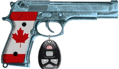 Gun control in Canada illustration by Greg Groesch / The Washington Times