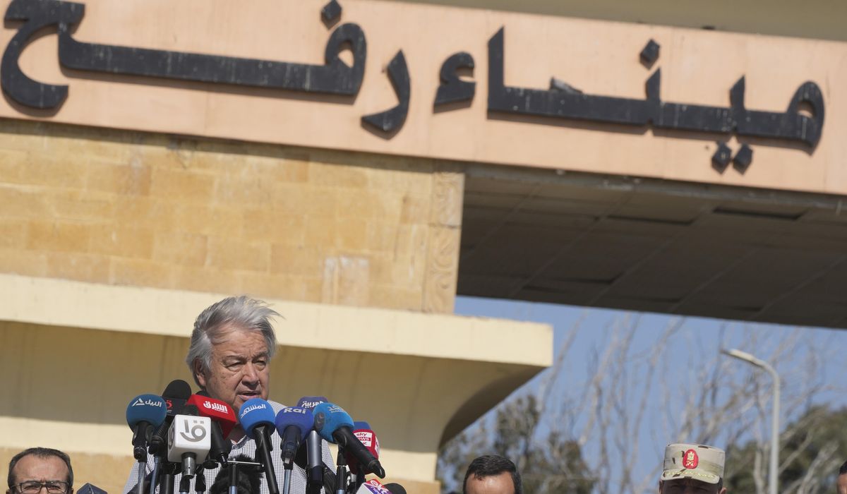 NextImg:U.N. chief says it’s time to ‘truly flood’ Gaza with aid and calls starvation there an outrage