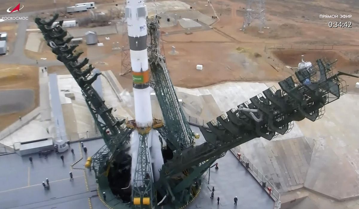 NextImg:A Russian Soyuz rocket with 3 astronauts blasts off to the International Space Station