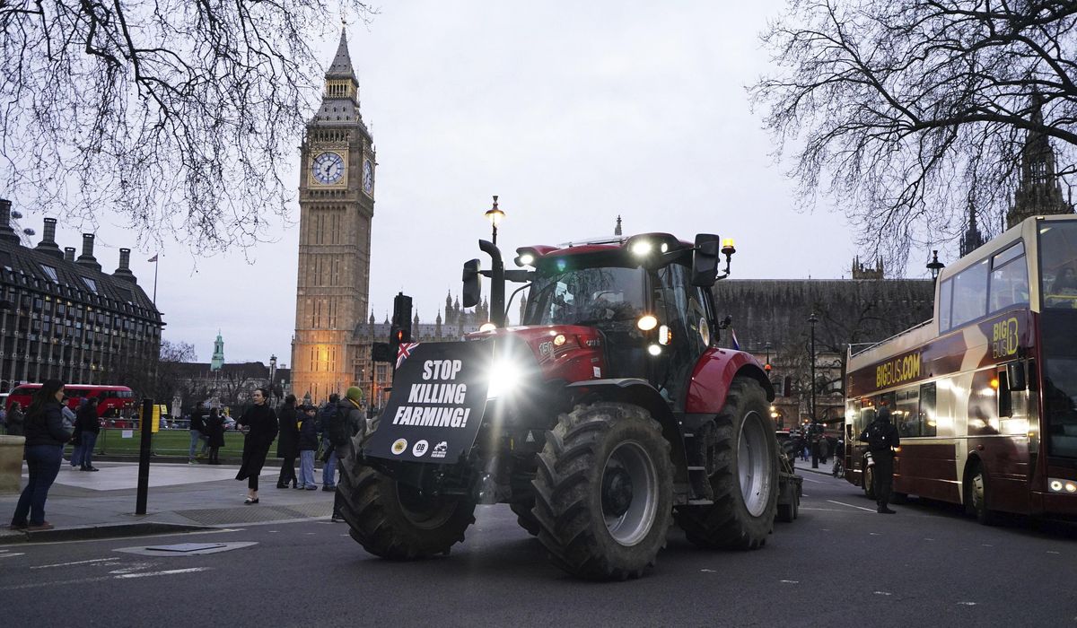 NextImg:U.K. farmers in tractors head to Parliament to protest rules they say threaten livelihoods